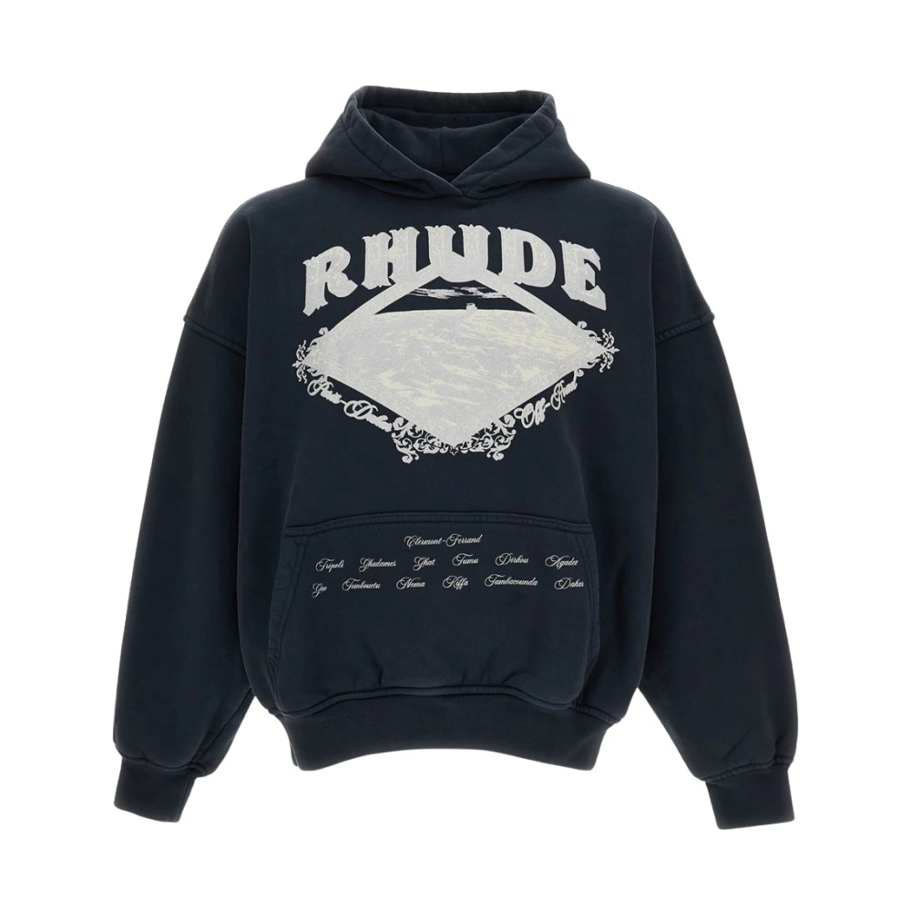 Rhude Uomo Nero Felpe, S, New,