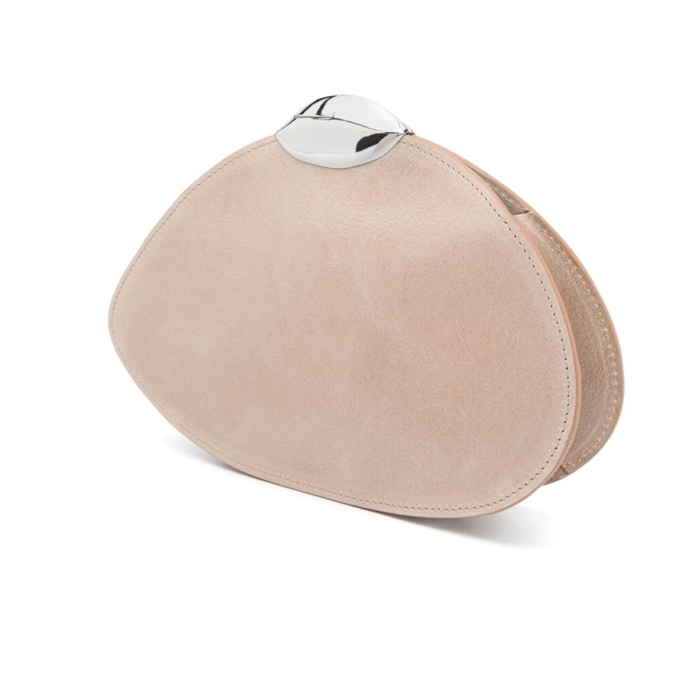 Benedetta Bruzziches Beige Magnetische Schoudertas met Vak Beige Dames