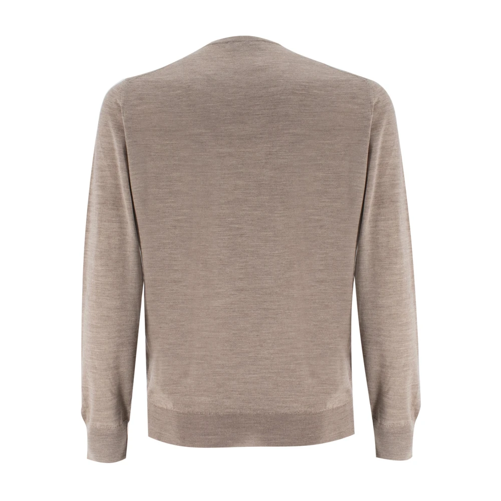 Mauro Ottaviani Elegant Crew Neck Sweater Beige Heren