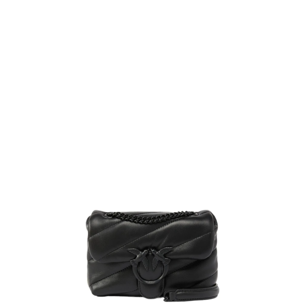 Pinko Love Puff Sheep Nappa Tas Zwart Black Dames