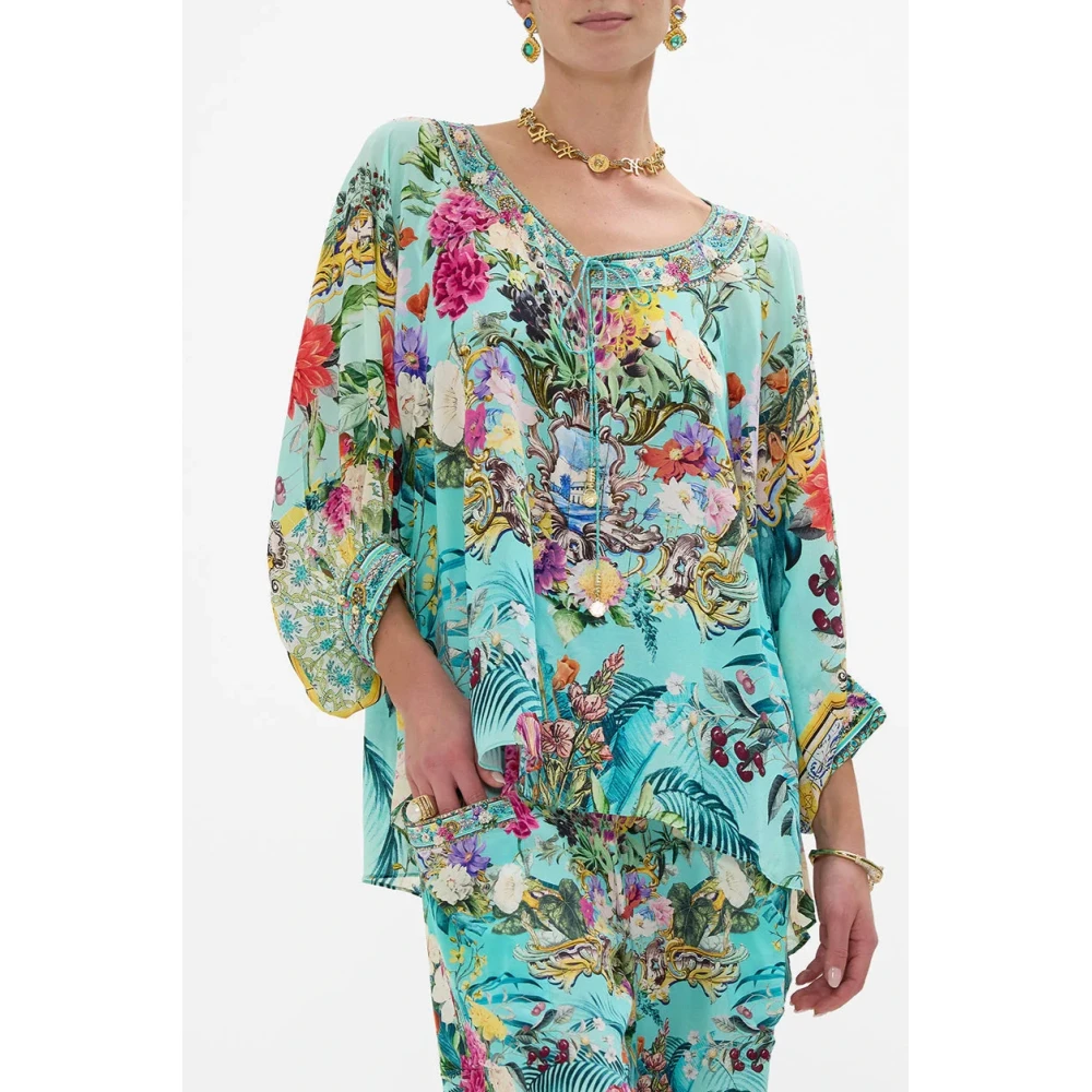 Camilla Zijden Blouse Gardens of Queluz Multicolor Dames