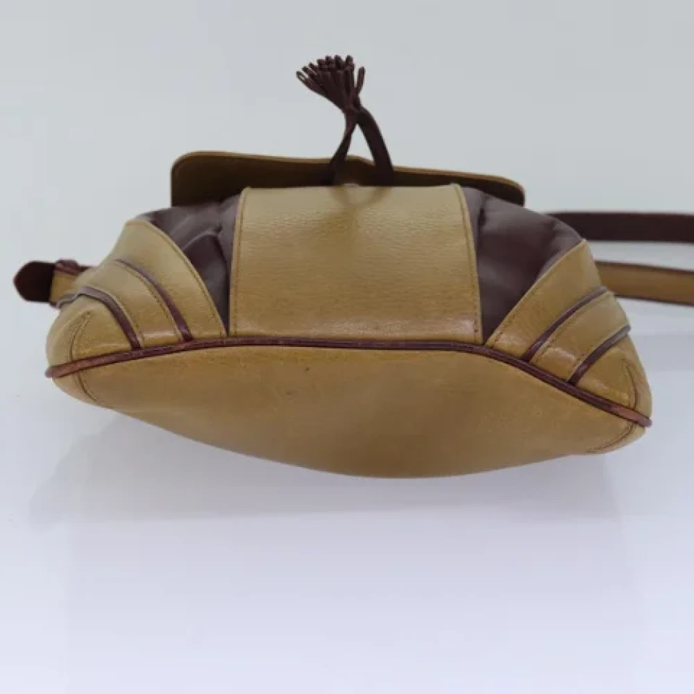 Cartier Vintage Pre-owned Leather shoulder-bags Beige Dames