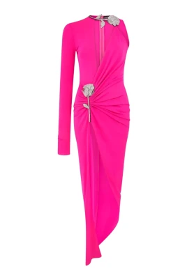 Crystal Rose Ruched Gown