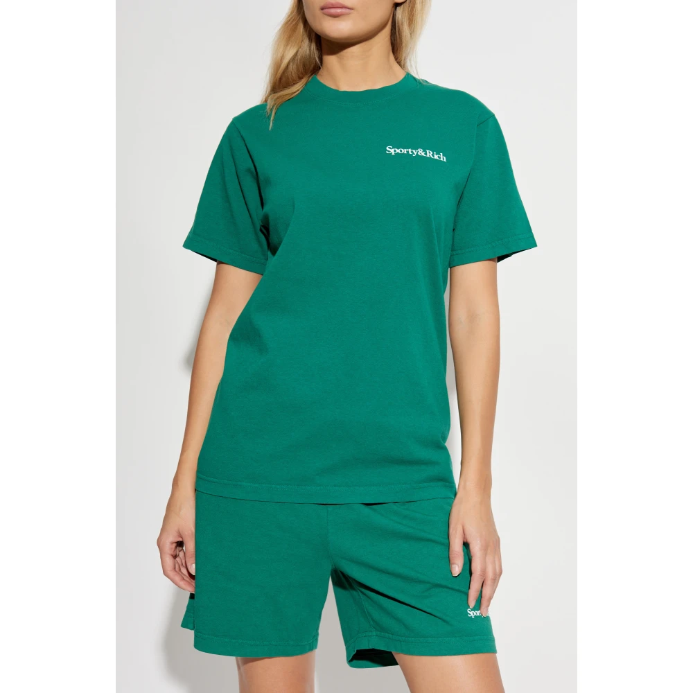 Sporty & Rich T-shirt uit de Wall Street collectie Green Unisex