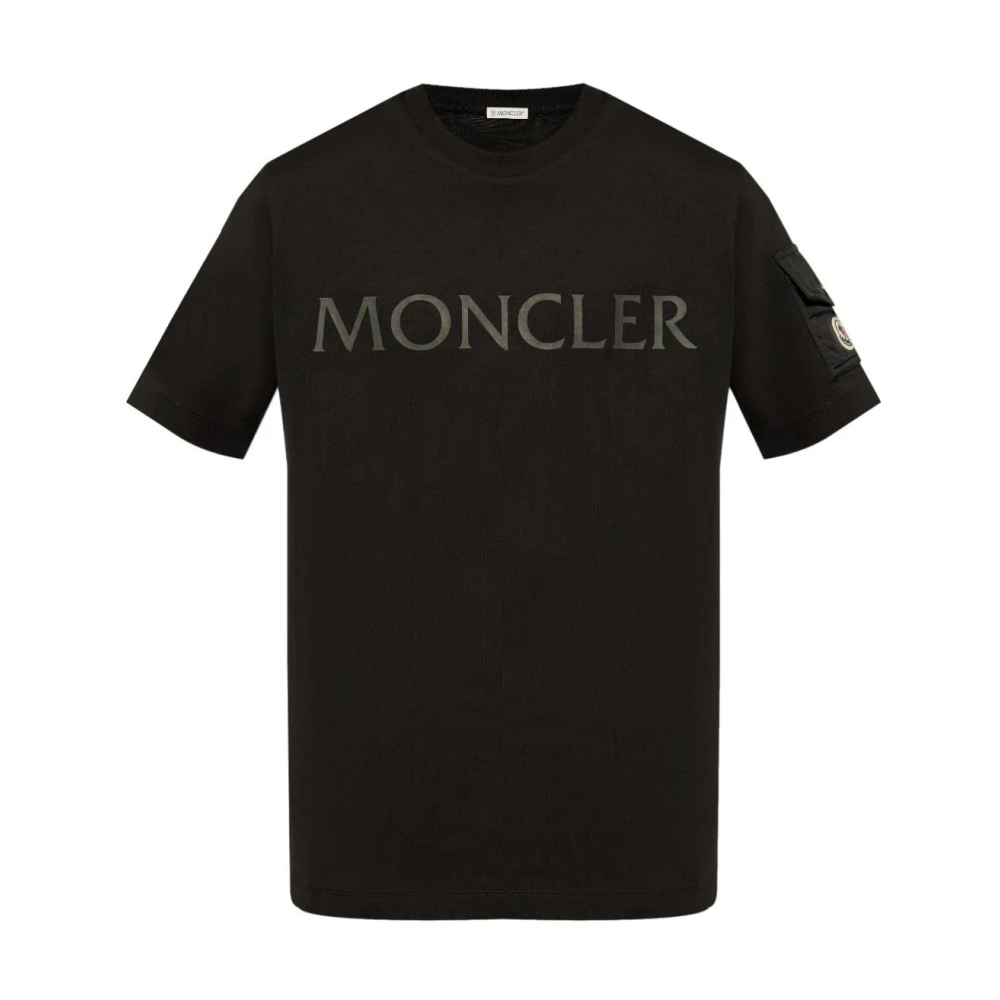 Moncler SS T-shirt in Trendy Stijl Black Heren