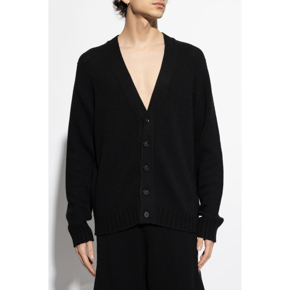 Palm Angels Cardigan met logo Black Heren