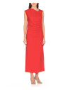 robe-rouge-sans-manches-en-viscose-avec-drape