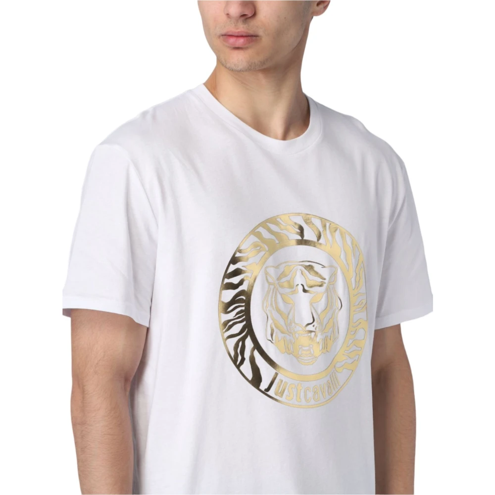 Just Cavalli Witte T-shirt en Polo Collectie White Heren