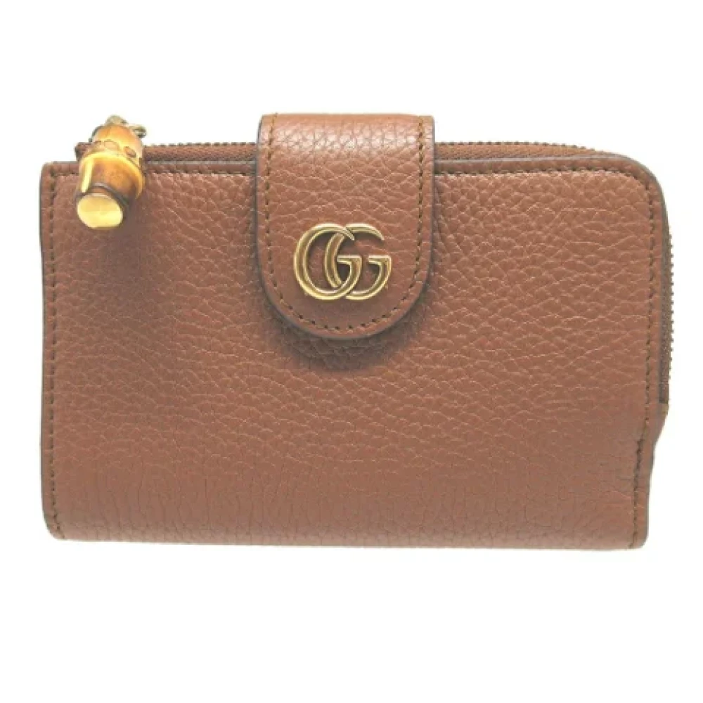 Gucci Vintage Pre-owned Leather wallets Brown Dames