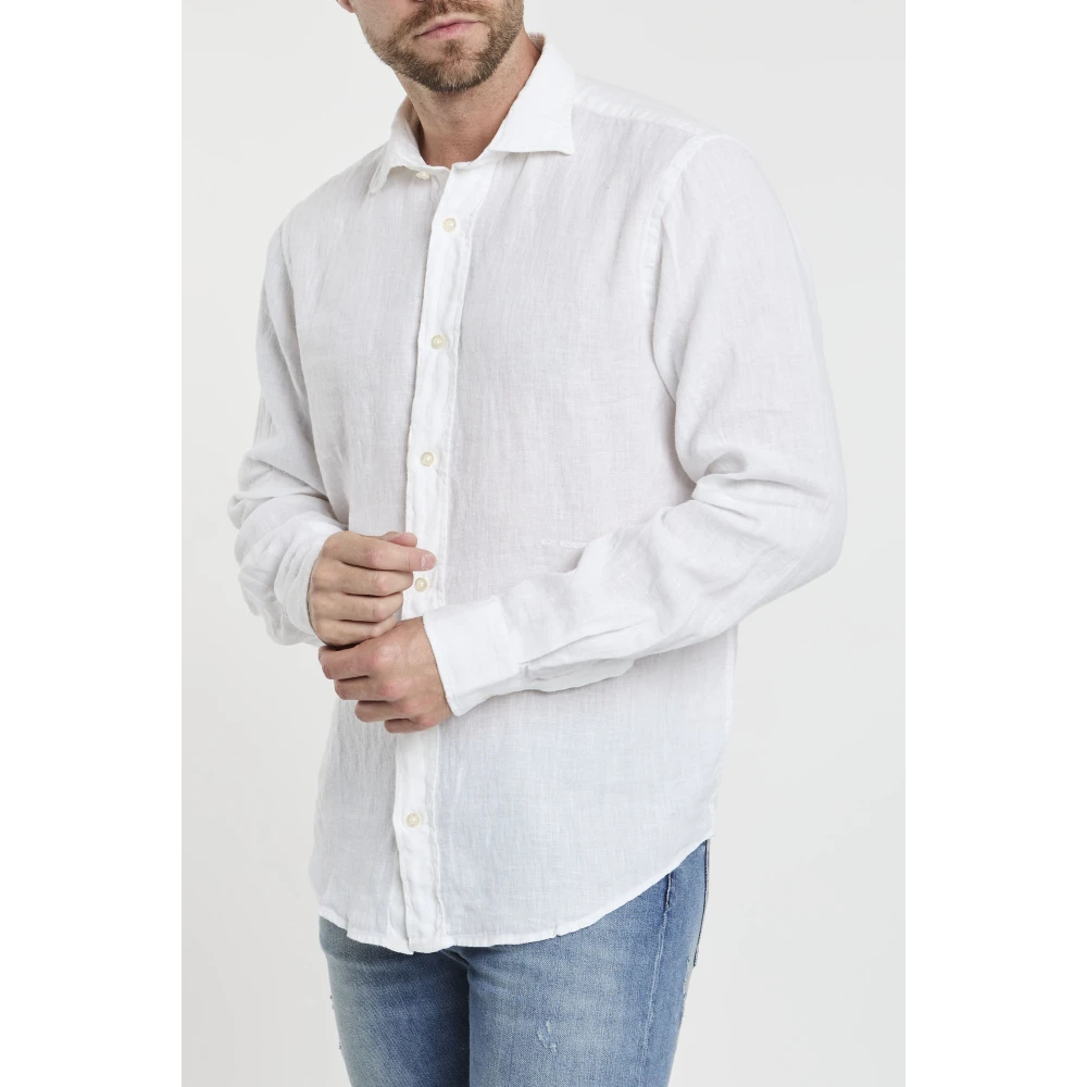 Roy Roger's Linnen Riviera Shirt White Heren