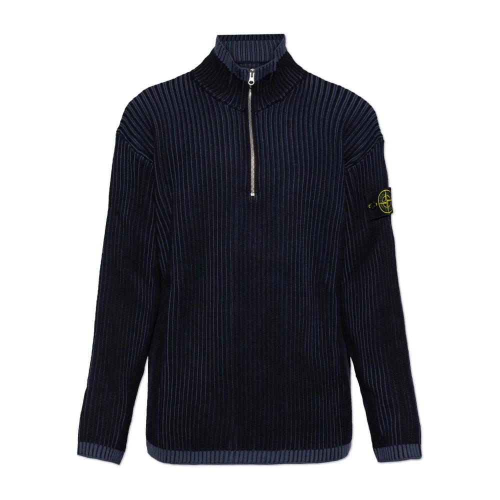 Stone Island Trui met logo Blue Heren