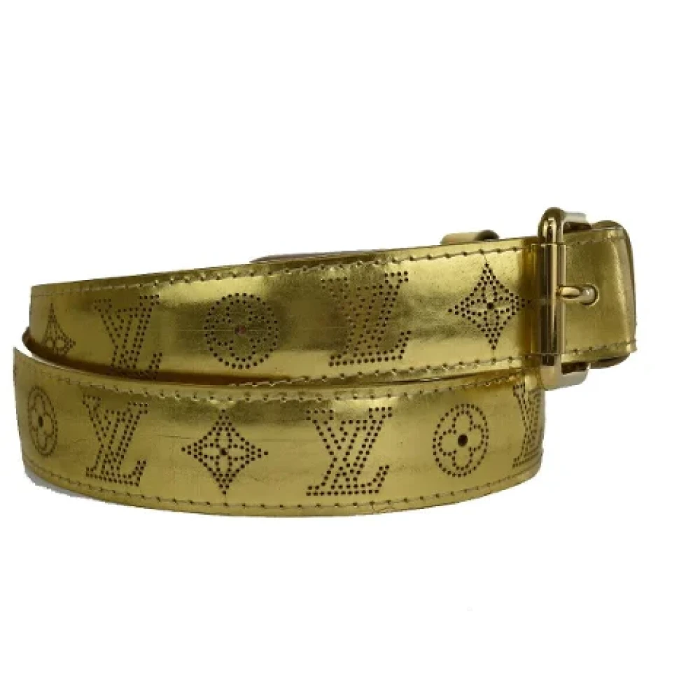 Louis Vuitton Vintage Pre-owned Leather belts Yellow Heren