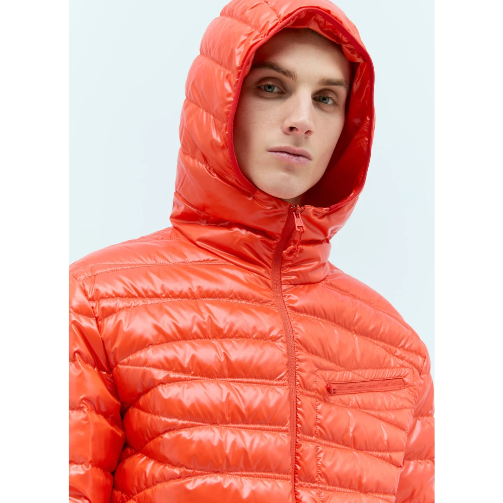 Moncler Lichtgewicht Gewatteerde Donsjas Orange Heren