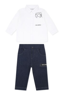 white-blue-denim-trouser-set