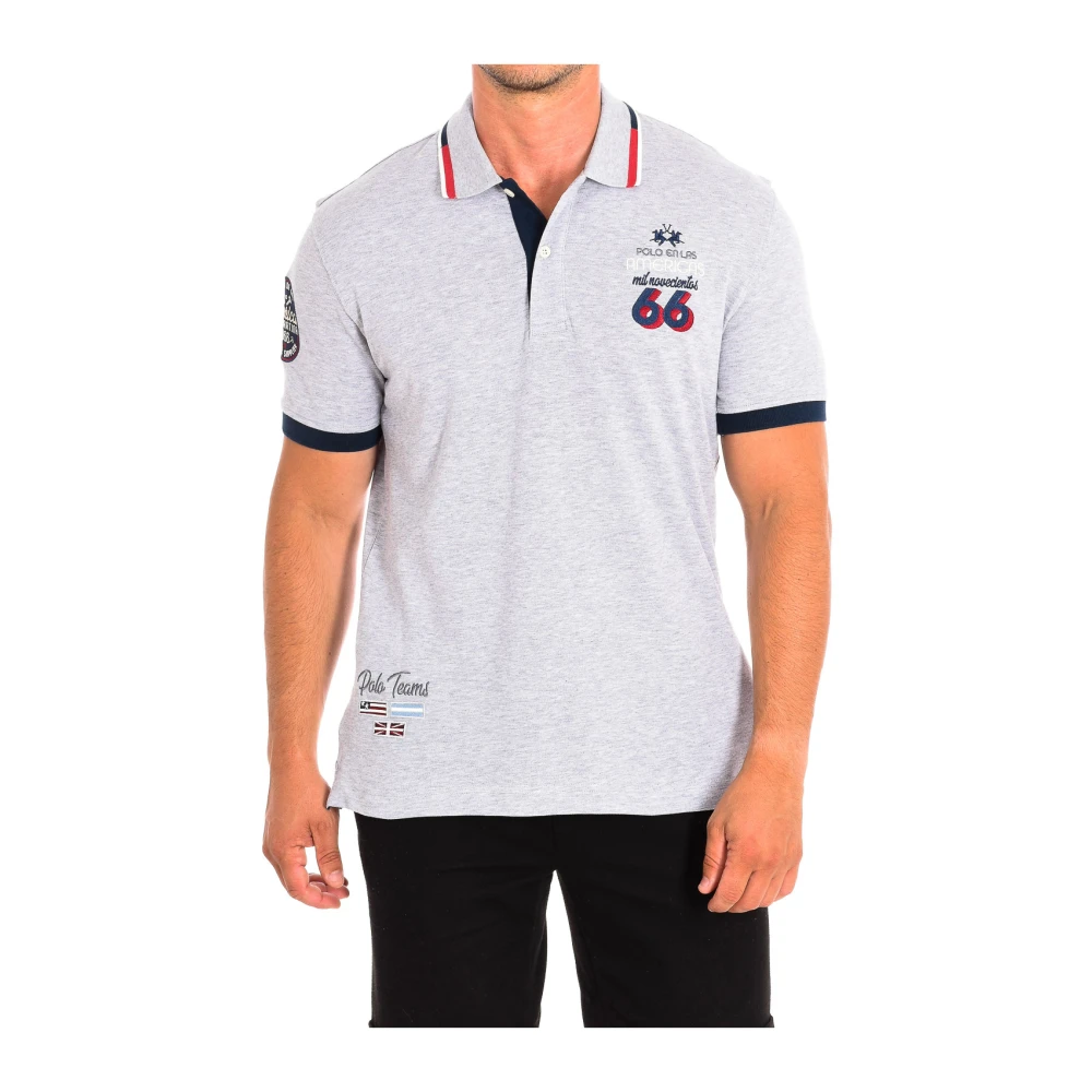 La Martina Men's Gray Polo Shirts, S, Short Sleeve Polo Shirt