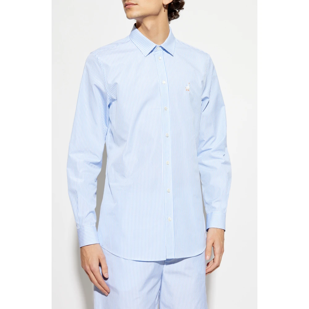 Moschino Shirt met streepjespatroon Blue Heren