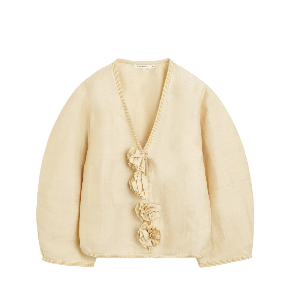 By Malene Birger Zijden top met Scandinavische stijl By Herenne Birger Beige Dames