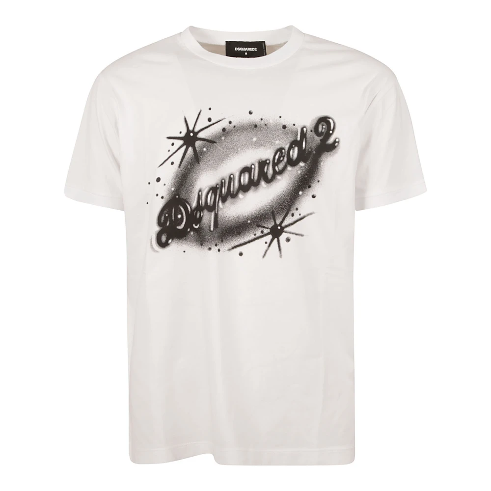 Dsquared2 Witte Muscle Fit Tee T-shirts Polos White Heren