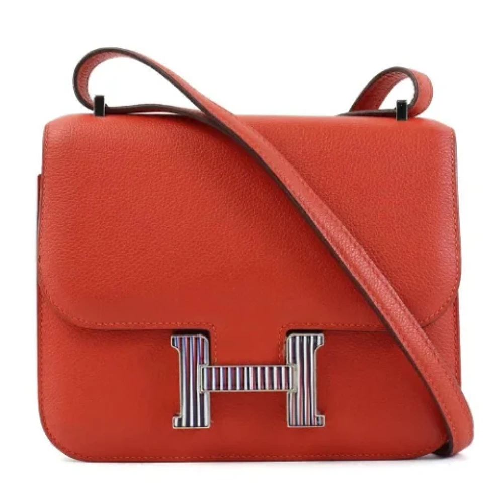 Hermès Vintage Pre-owned Fabric shoulder-bags Red Dames
