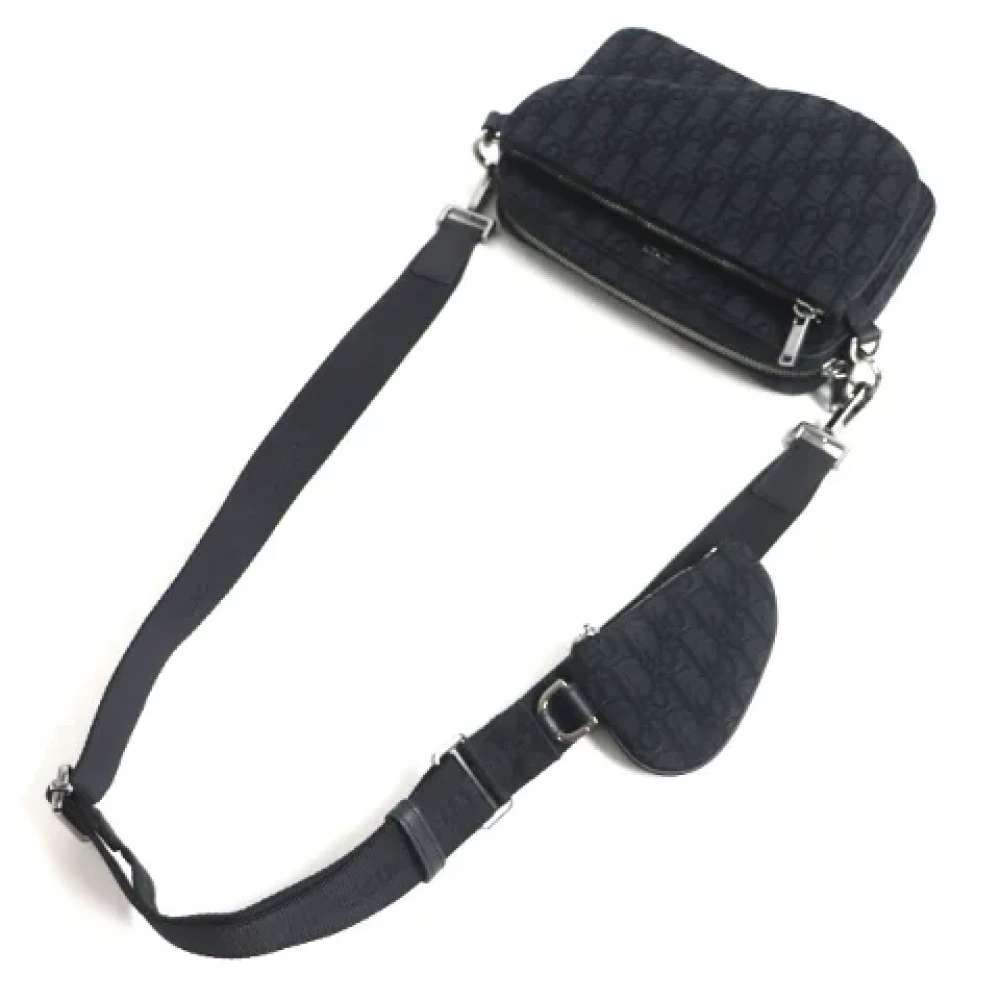 Dior Vintage Pre-owned Canvas dior-bags Black Heren