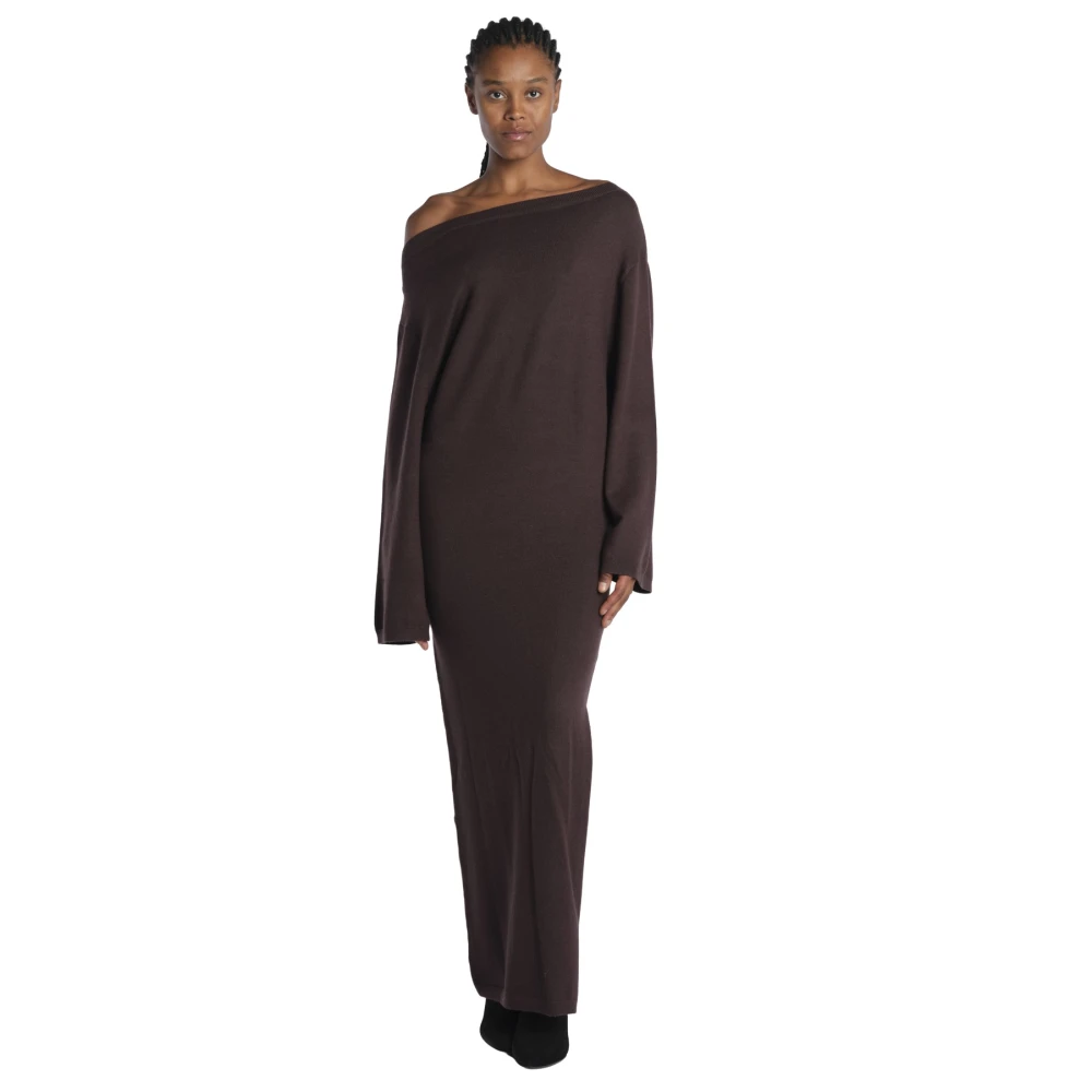 Birgitte Herskind Bruine Boothals Gebreide Jurk Brown Dames