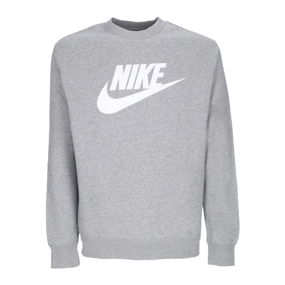 Nike Sportswear Club Graphic Crewneck Sweatshirt Gray Heren