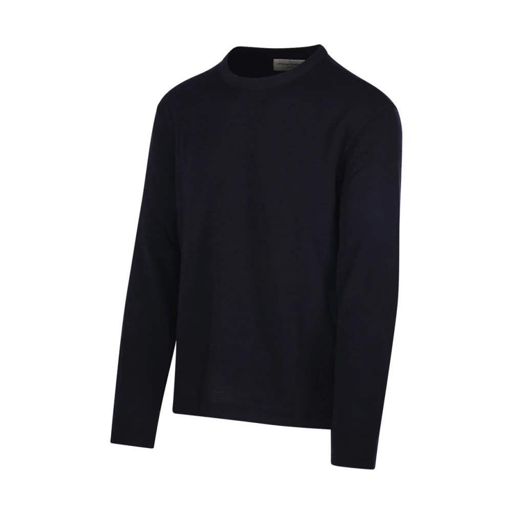 Officine Générale Donkerblauw Langarm T-shirt Blue Heren