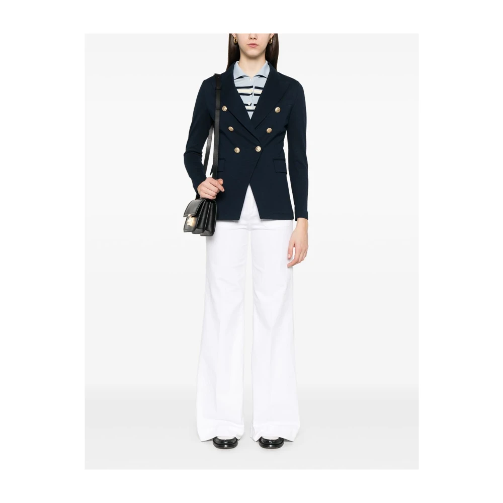 Circolo 1901 Blauwe Jas met Voorknoopsluiting Blue Dames