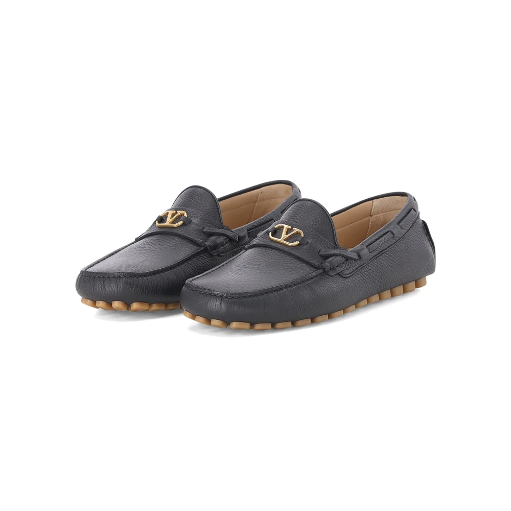 Valentino Men's Black Loafers, 9 Uk, Loafers