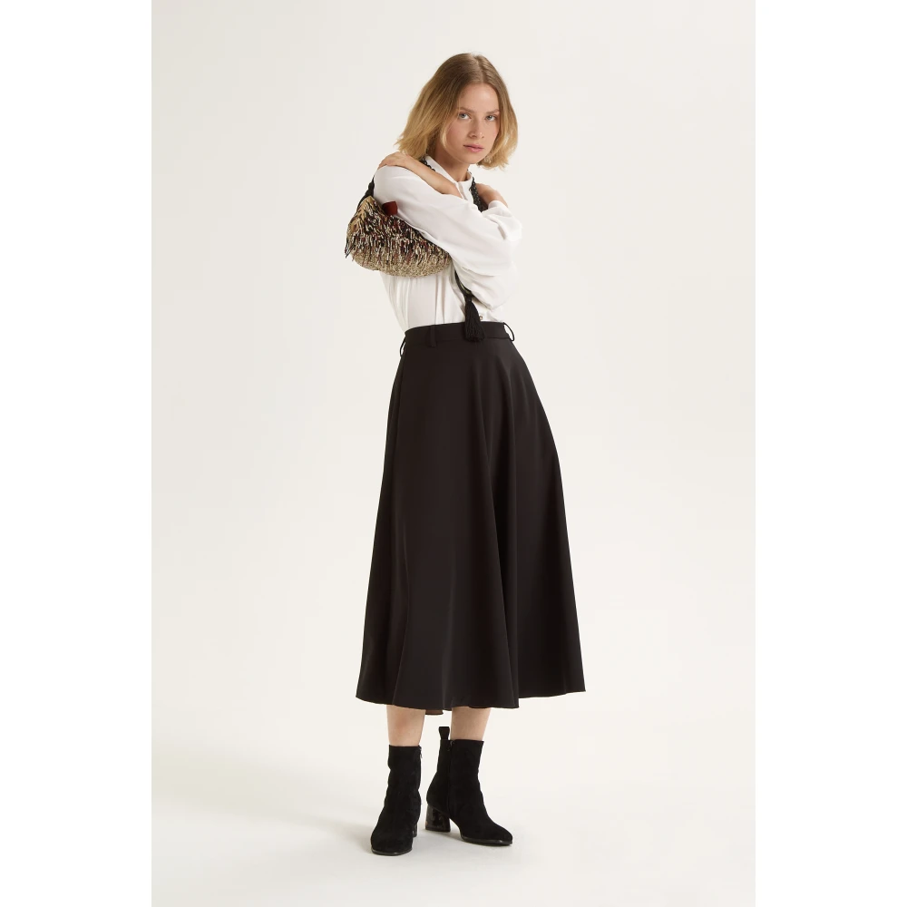 Maliparmi Gedrukte Midi-Lengte Cady Rok met Rits Black Dames