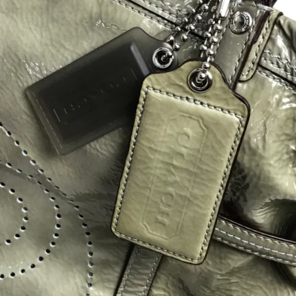 Coach Pre-owned Leather handbags Gray Dames