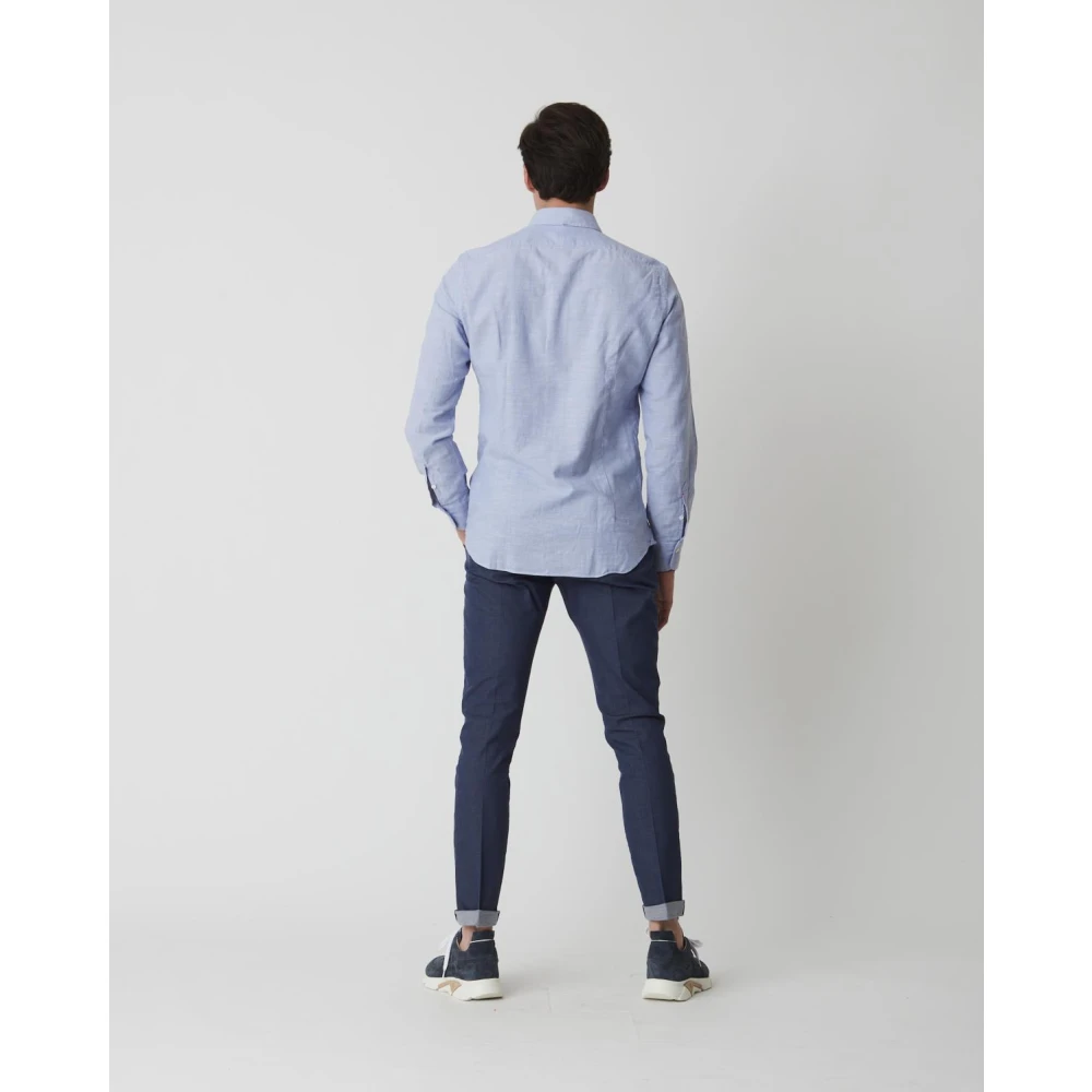 Mazzarelli Casual Shirts Blue Heren