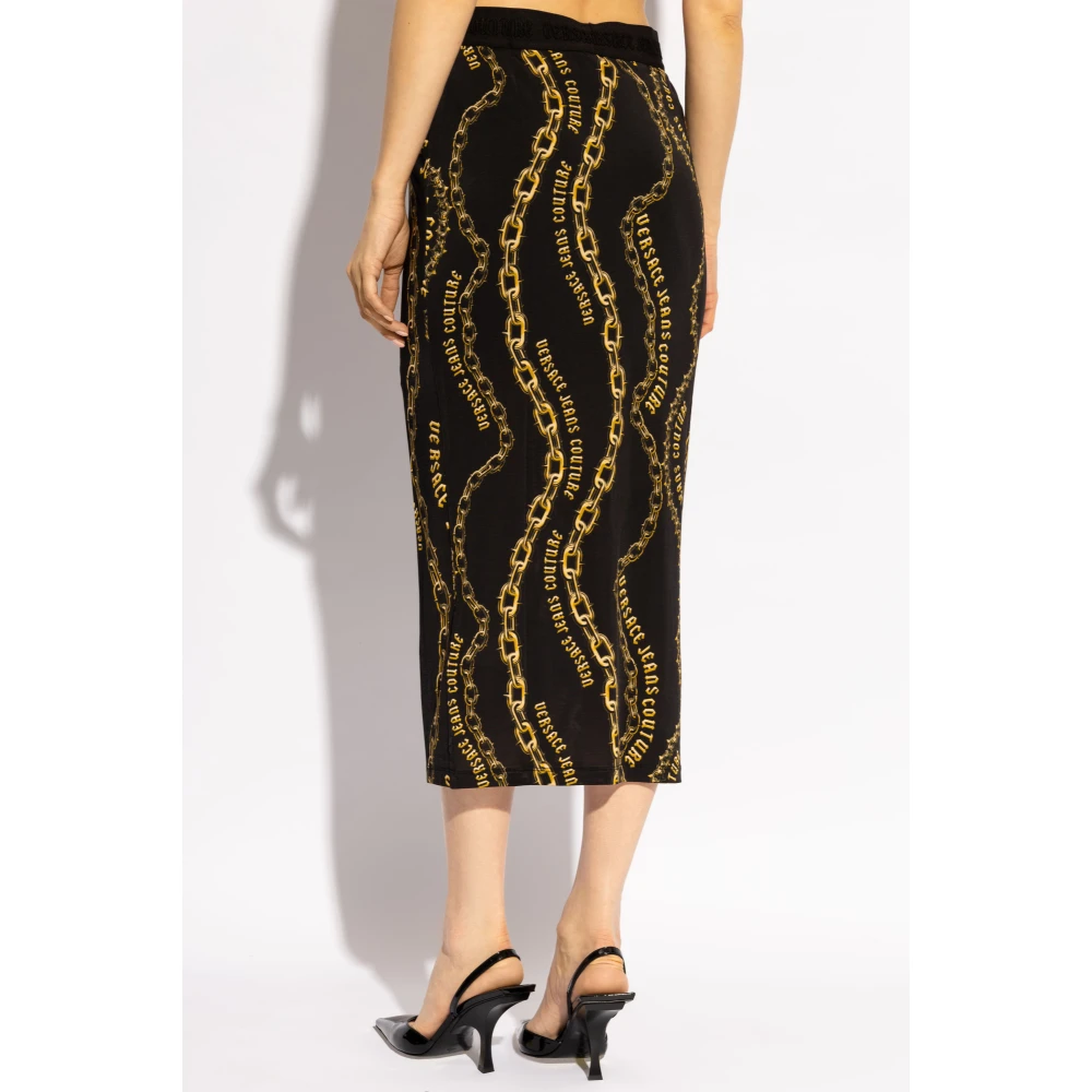 Versace Jeans Couture Rok met logo Black Dames