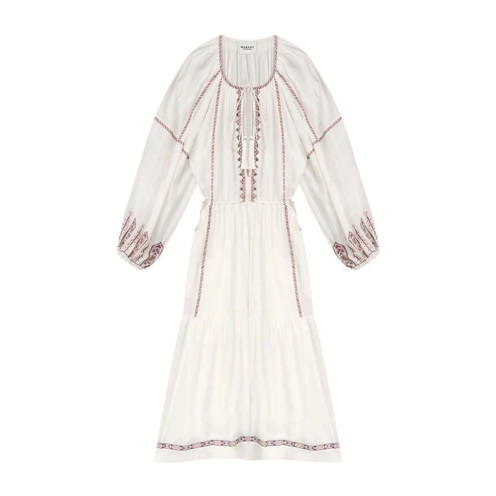 Isabel Marant Étoile Elegante Florenza Jurk voor Vrouwen Beige Dames
