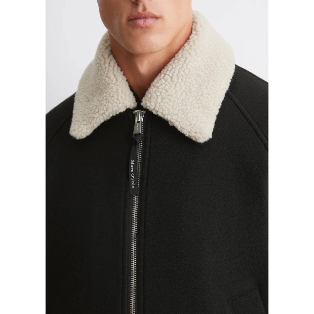 Marc O'Polo Wollen blouson regular Black Heren