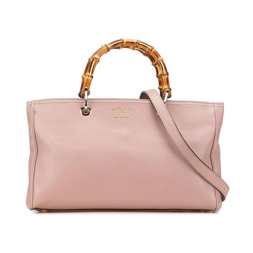 Gucci Vintage Women's Pink Vintage Handbags, One Size, Pre-Owned Leather Tote Bag