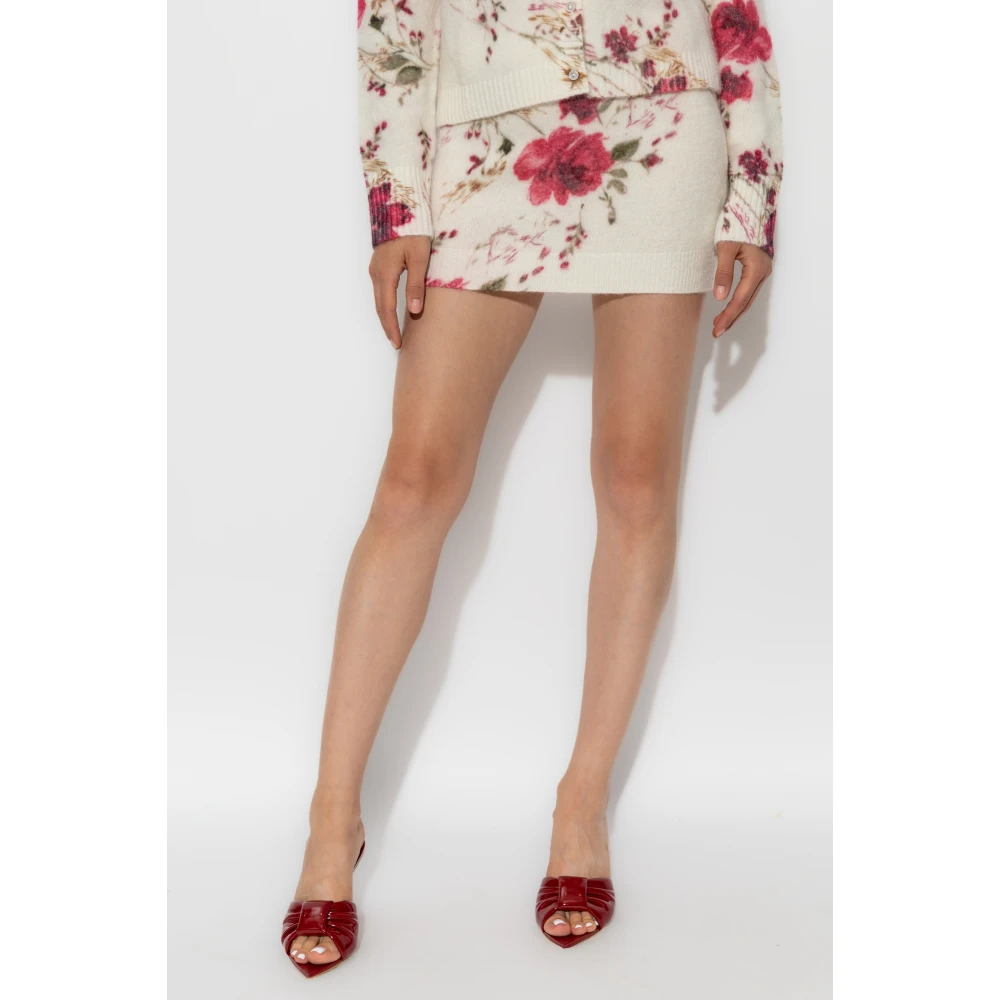 Blumarine Rok met bloemenpatroon Beige Dames