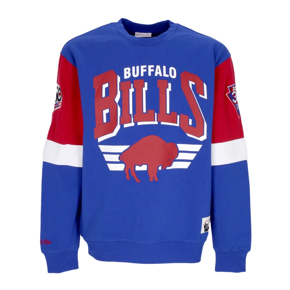 Mitchell & Ness NFL Buffalo Bills Crewneck Sweatshirt Blue Heren