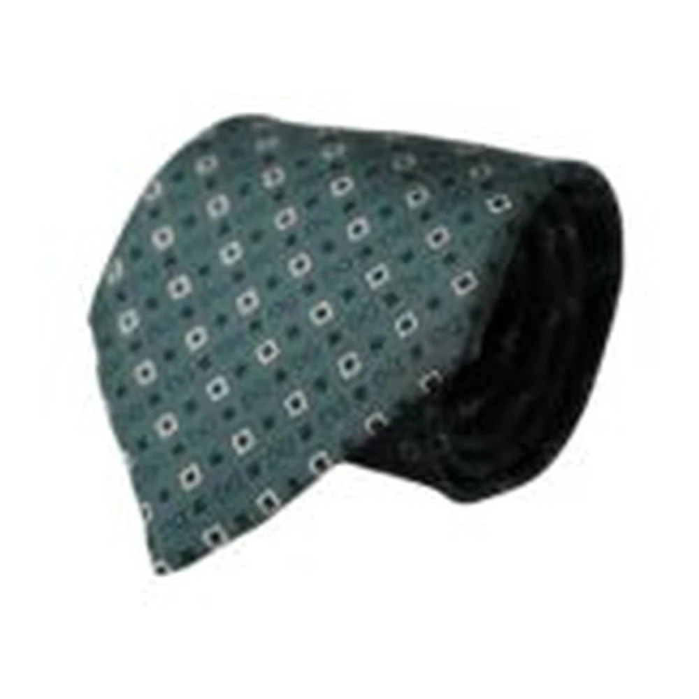 Dolce & Gabbana Men's Green Ties, One Size, Silk Logo Tie