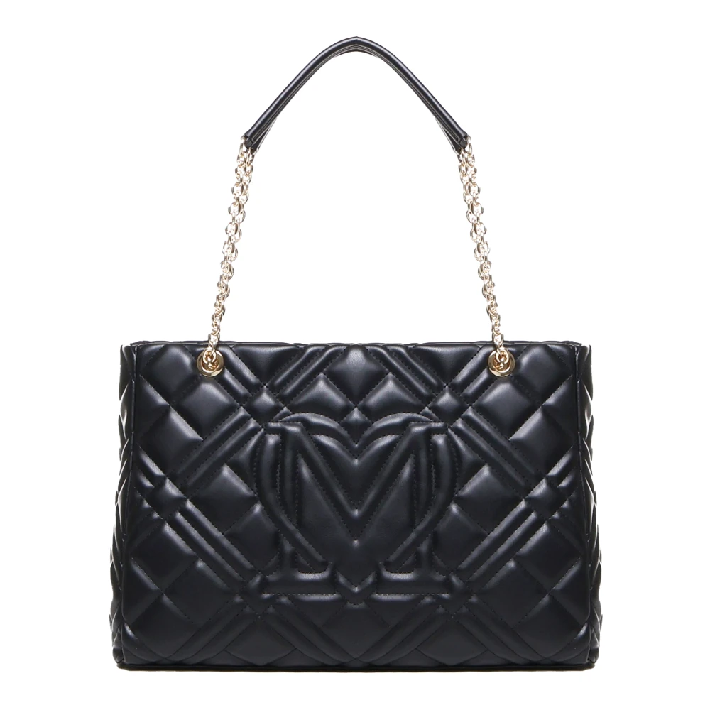 Love Moschino Zwarte Schoudertas Klep Sluiting Black Dames