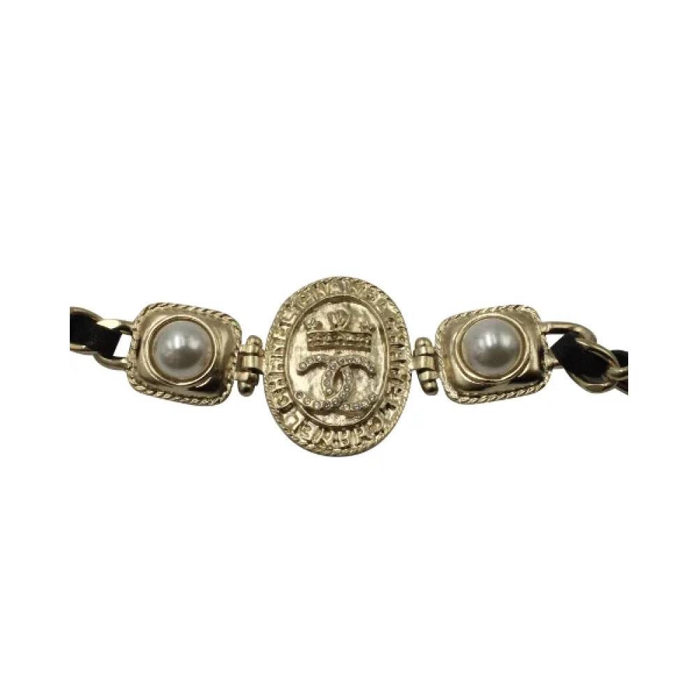 Chanel Vintage Pre-owned Metal belts Yellow Dames