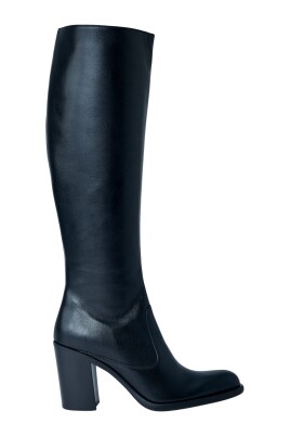 Bottes Chloé Cuir Noir - Talons Hauts Mi-hauts - Pointure 39,5 EU - Très Bon état