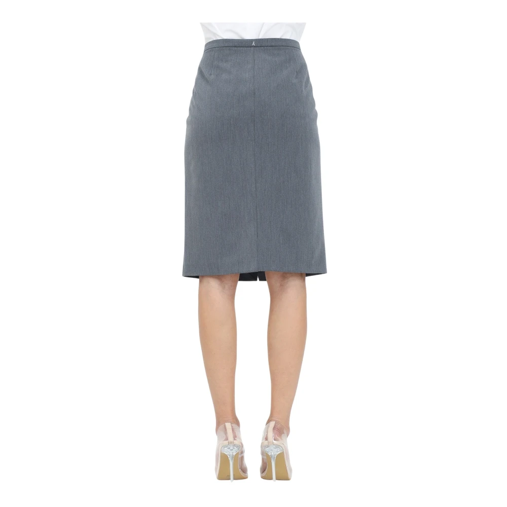 PATRIZIA PEPE Grijze Knielengte Rok Damesmode Gray Dames