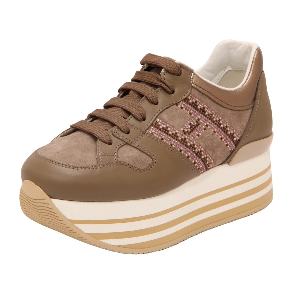 Hogan Women's Multicolor H283 Maxi H Strass - Sneakers - 2 Uk - Shoes