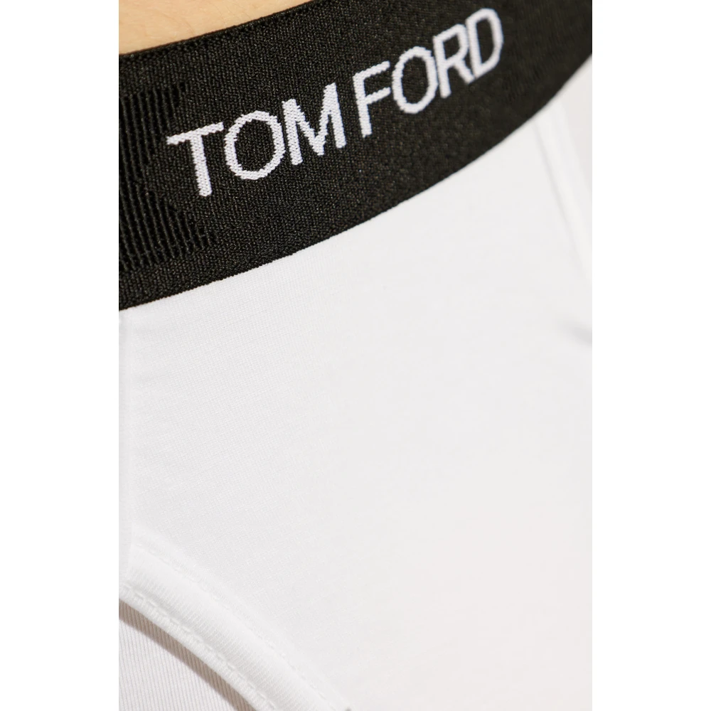 Tom Ford Briefs met logo White Heren