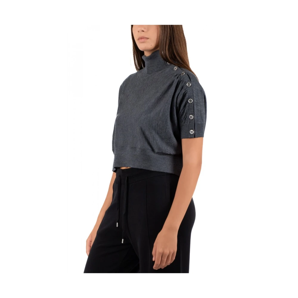 pinko Dames Korte Mouw Top Gray Dames