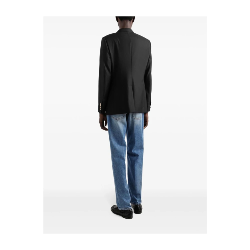 Dolce & Gabbana Luxe Zwarte Jas Buitenkleding Black Heren