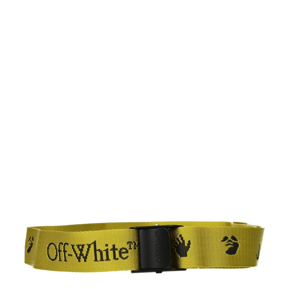 Off-White Damen Weiß Gelber Stoff Gürtel Regular Einheitsgröße - Bild 2