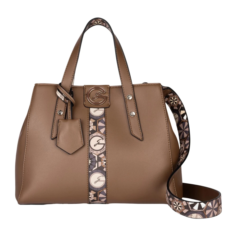 Gattinoni Bruine Frame Handtas met Ritssluiting Brown Dames
