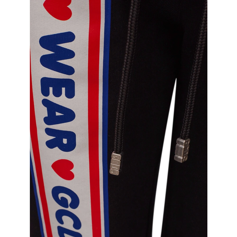 Gcds Zwarte Joggingbroek met Logo Black Dames